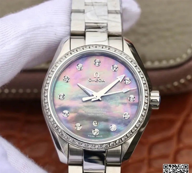 Omega Seamaster 231.15.34.20.57.001 Aqua Terra 150M 3S Factory 1:1 Best Edition Replica Watch Diamond Dial